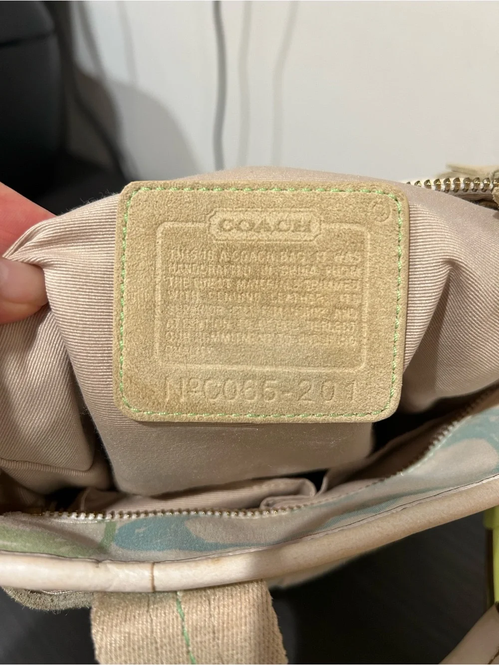 Coach Vintage Hampton Signature Scribble Mini Tote Bag GUC